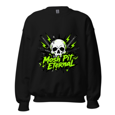 Mosh Pit Eternal Skull Sweatshirt | Unisex Crew Neck Black