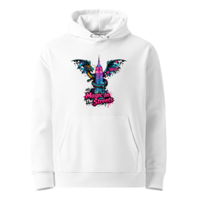 Unisex Eco Hoodie - Magic In The Streets Dragon & NYC Tower Design