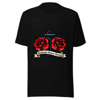 Anchored Hearts Forever Anchor Rose T-Shirt - Unisex Staple Tee