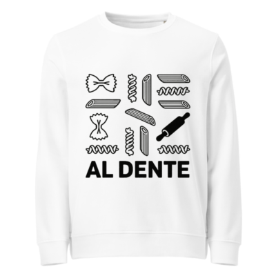 Unisex Organic Sweatshirt | Al Dente Pasta Design - Eco-Friendly & Comfortable