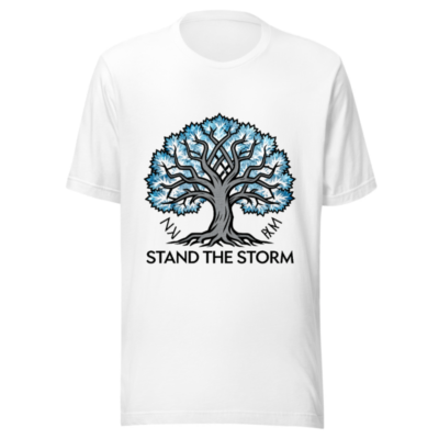 Unisex Staple T-Shirt | Stand the Storm Tree Design - Comfortable, Classic Fit