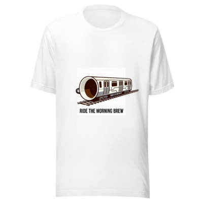 Ride the Morning Brew Coffee Train T-Shirt | Unisex Staple Tee