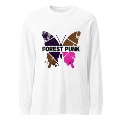 Forest Punk Butterfly Unisex Long Sleeve Tee - Vintage Graphic T-Shirt