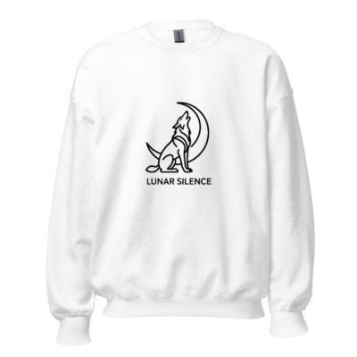 Lunar Silence Unisex Crew Neck Sweatshirt | Wolf Moon Design