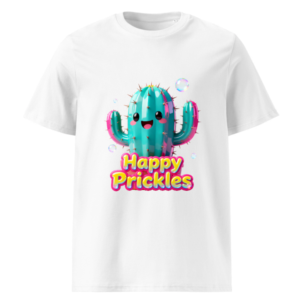 Happy Prickles Cactus T-Shirt - Unisex Organic Cotton Tee