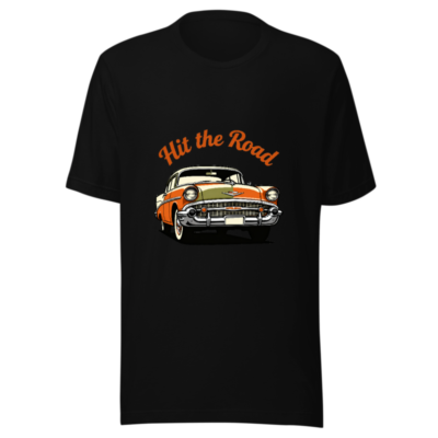 Unisex Staple T-Shirt - Hit the Road Classic Car Graphic Tee