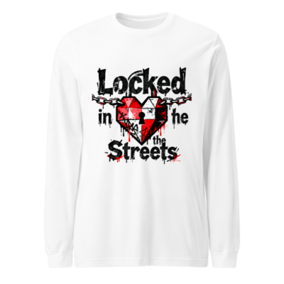 Locked in the Streets Heart Key Chain Long Sleeve Tee - Unisex