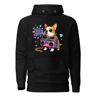Unisex Lil Drip Dog Boombox Hoodie - Premium Pullover Sweatshirt