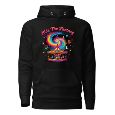 Ride The Fantasy Unisex Pullover Hoodie - Premium Comfort, Bold Carousel & Galaxy Design