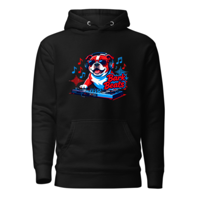 Bark Beats DJ Bulldog Unisex Hoodie - Premium Pullover with Music Theme