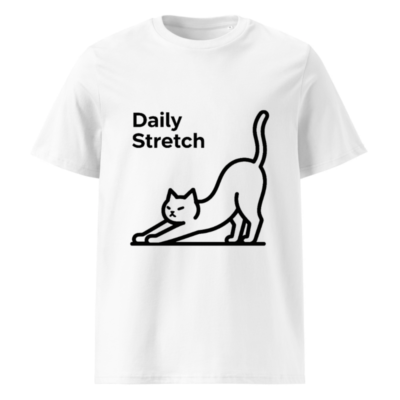 Daily Stretch Cat T-Shirt | Unisex Organic Cotton Tee