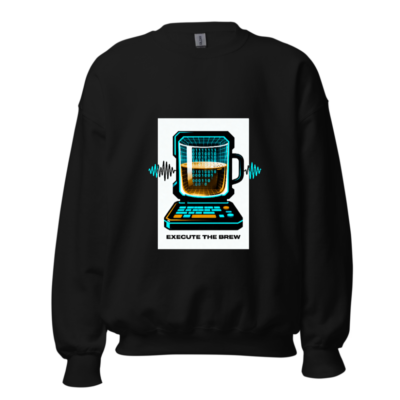 Unisex Crew Neck Sweatshirt - Execute the Brew Coffee Tech Design