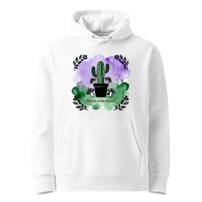 Unisex Eco Hoodie | Prickle in the Woods Cactus & Mushrooms Design