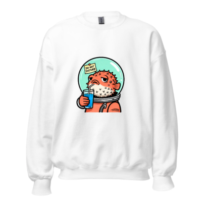 Pufferfish Astronaut Sweatshirt | Unisex Crew Neck | Do Not Disturb Design