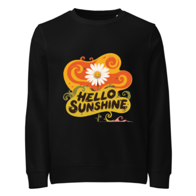 Unisex Organic Sweatshirt | Hello Sunshine Daisies Design