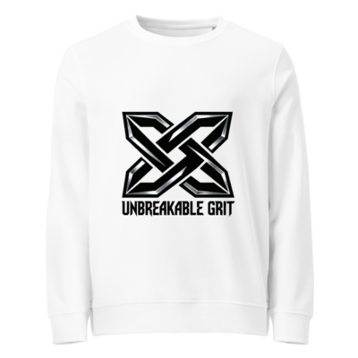 Unisex Organic Sweatshirt | Unbreakable Grit X Logo - Eco-Friendly & Sustainable