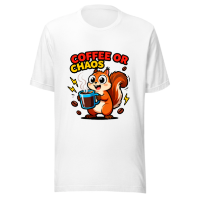 Coffee or Chaos Squirrel T-Shirt | Unisex Staple Tee