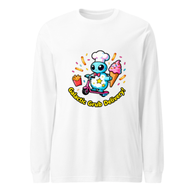 Galactic Grub Delivery! Alien Chef Long Sleeve Tee - Unisex
