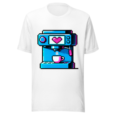 Pixel Art Coffee Machine T-Shirt | Unisex Staple Tee