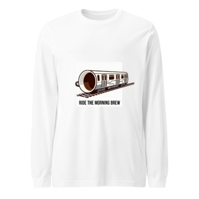 Ride the Morning Brew Coffee Train Long Sleeve Tee - Unisex