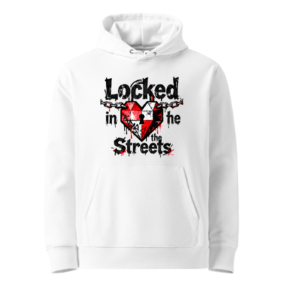 Unisex Eco Hoodie - Locked in the Streets Heart Chain Design