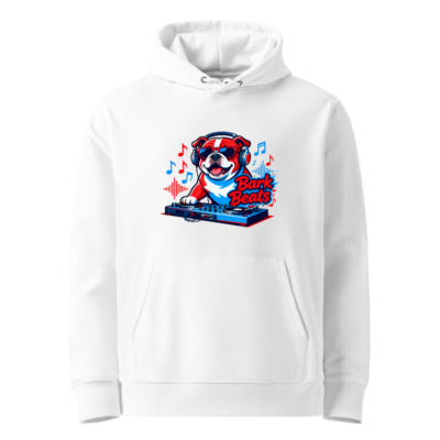 Bark Beats DJ Bulldog Hoodie - Unisex Eco-Friendly Essential Hoodie
