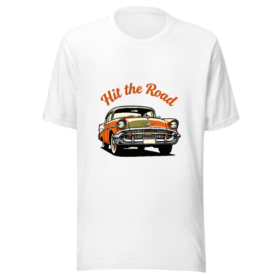 Unisex Staple T-Shirt - Hit the Road Classic Car Graphic Tee