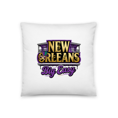 New Orleans Big Easy 18" Pillow - Mardi Gras Decorative Throw Pillow