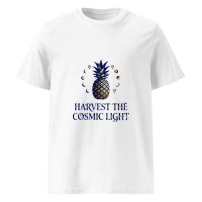 Unisex Organic Cotton T-Shirt | Harvest the Cosmic Light Pineapple Graphic