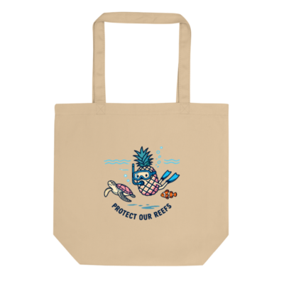 Eco Oyster Tote Bag | Sustainable Cotton Tote with Reef Protection Design