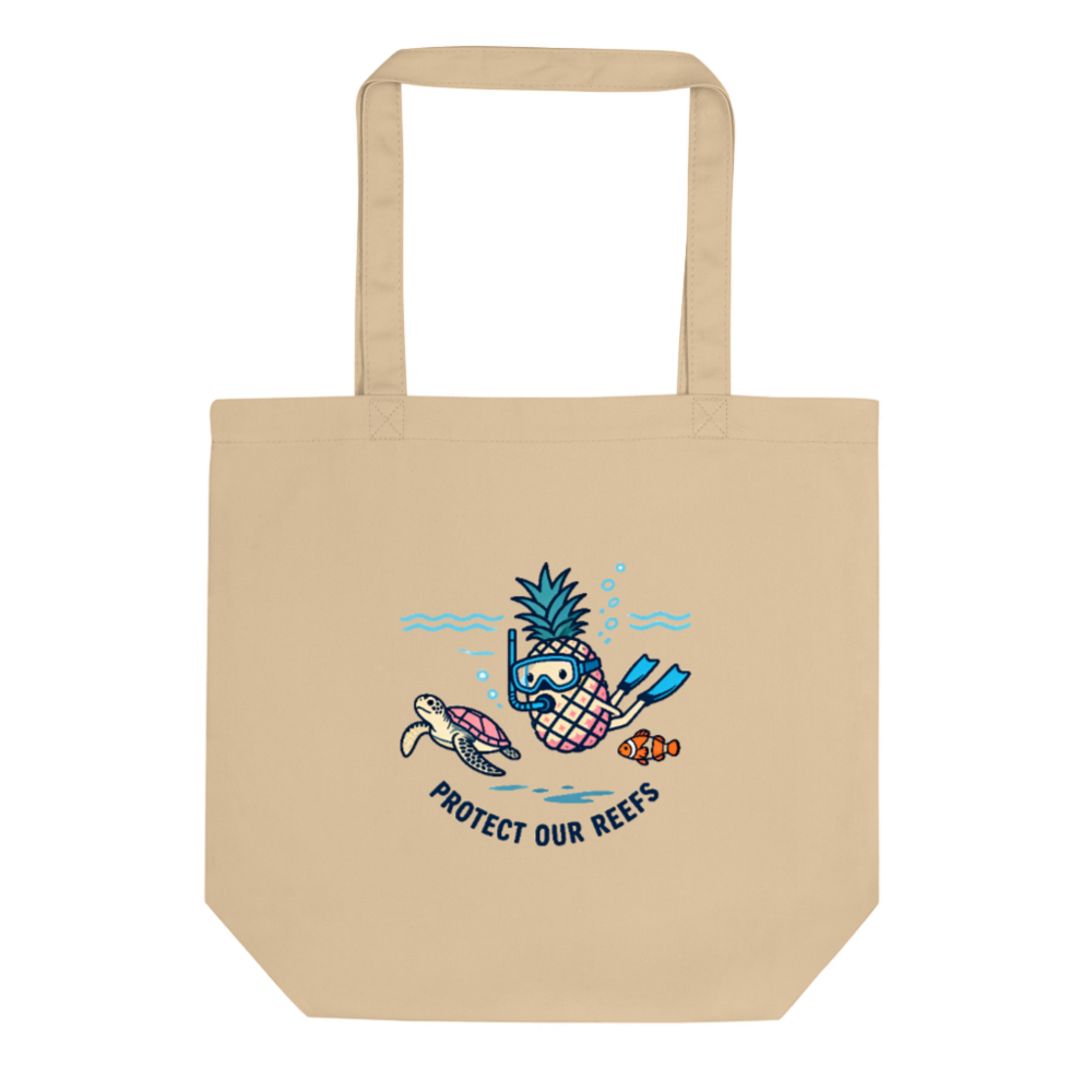 Eco Oyster Tote Bag | Sustainable Cotton Tote with Reef Protection Design