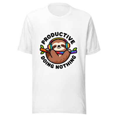 Unisex Staple T-Shirt | Productive Doing Nothing Sloth Graphic Tee