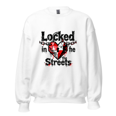 Unisex Crew Neck Sweatshirt | Locked in the Streets Heart Design
