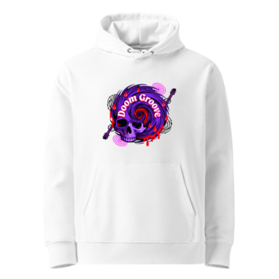 Doom Groove Skull Hoodie - Unisex Eco-Friendly Sweatshirt
