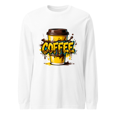 Coffee Cup Long Sleeve Tee - Unisex Graphic Sweatshirt