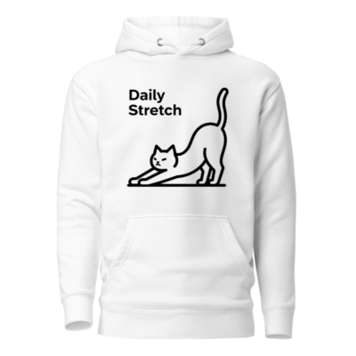 Daily Stretch Cat Unisex Premium Pullover Hoodie - Comfortable & Stylish