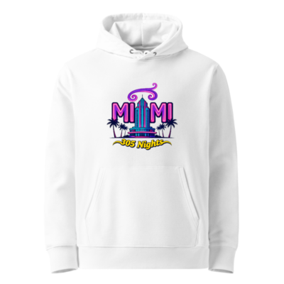 Miami 305 Nights Unisex Eco Hoodie | Neon Retro Design
