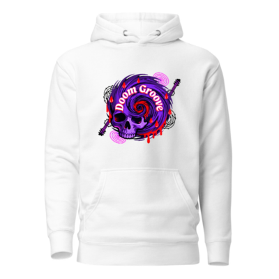Doom Groove Skull Pullover Hoodie - Unisex Premium Hoodie
