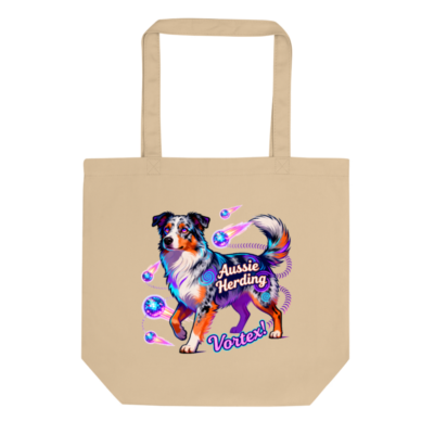 Eco Oyster Tote Bag | Aussie Herding Vortex! Organic Cotton Tote