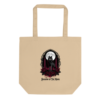 Eco Oyster Tote Bag | Shadow of the Moon Wolf Design