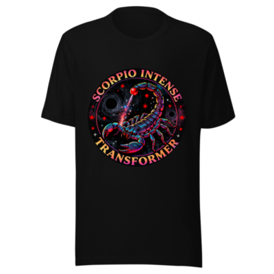 Scorpio Intense Transformer Unisex T-Shirt - Cosmic Scorpion Design