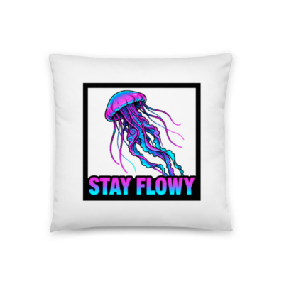 Neon Jellyfish Pillow 18"x18" - Stay Flowy, Vibrant & Soft Decor