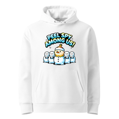 Peel Spy Among Us Snowman Hoodie - Unisex Eco-Friendly Sweatshirt