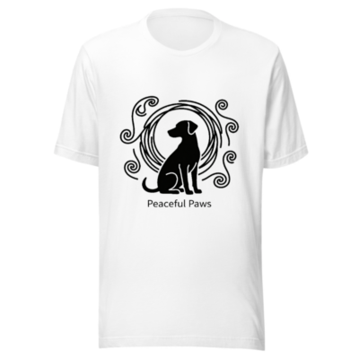 Unisex Staple T-Shirt | Peaceful Paws Dog Silhouette Design