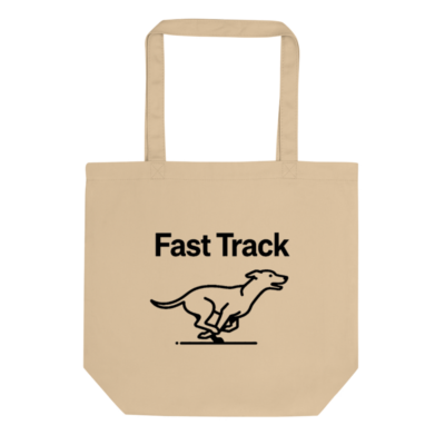 Eco Oyster Tote Bag | Fast Track Dog Design | Sustainable Cotton Tote
