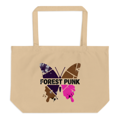 Forest Punk Butterfly Organic Tote Bag | Large Eco-Friendly Canvas Bag