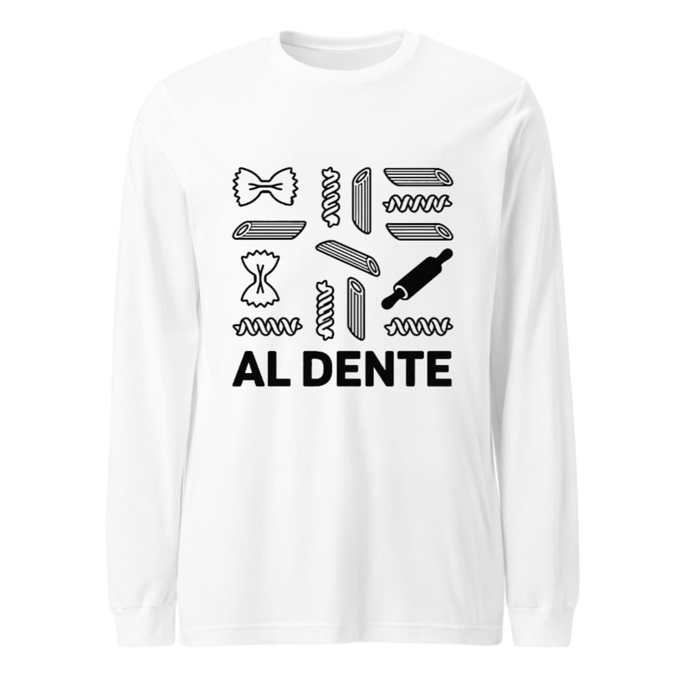 Al Dente Pasta Lover Unisex Long Sleeve Tee - Italian Pasta Design