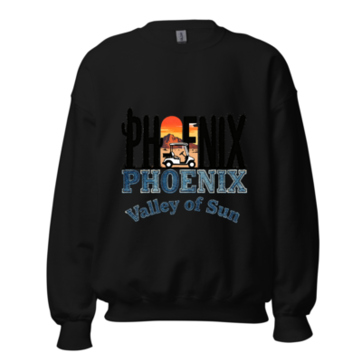 Phoenix Valley of Sun Golf Cart Sweatshirt - Unisex Crew Neck