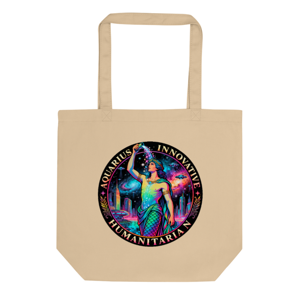 Eco Oyster Tote Bag | Aquarius Humanitarian Innovator Design