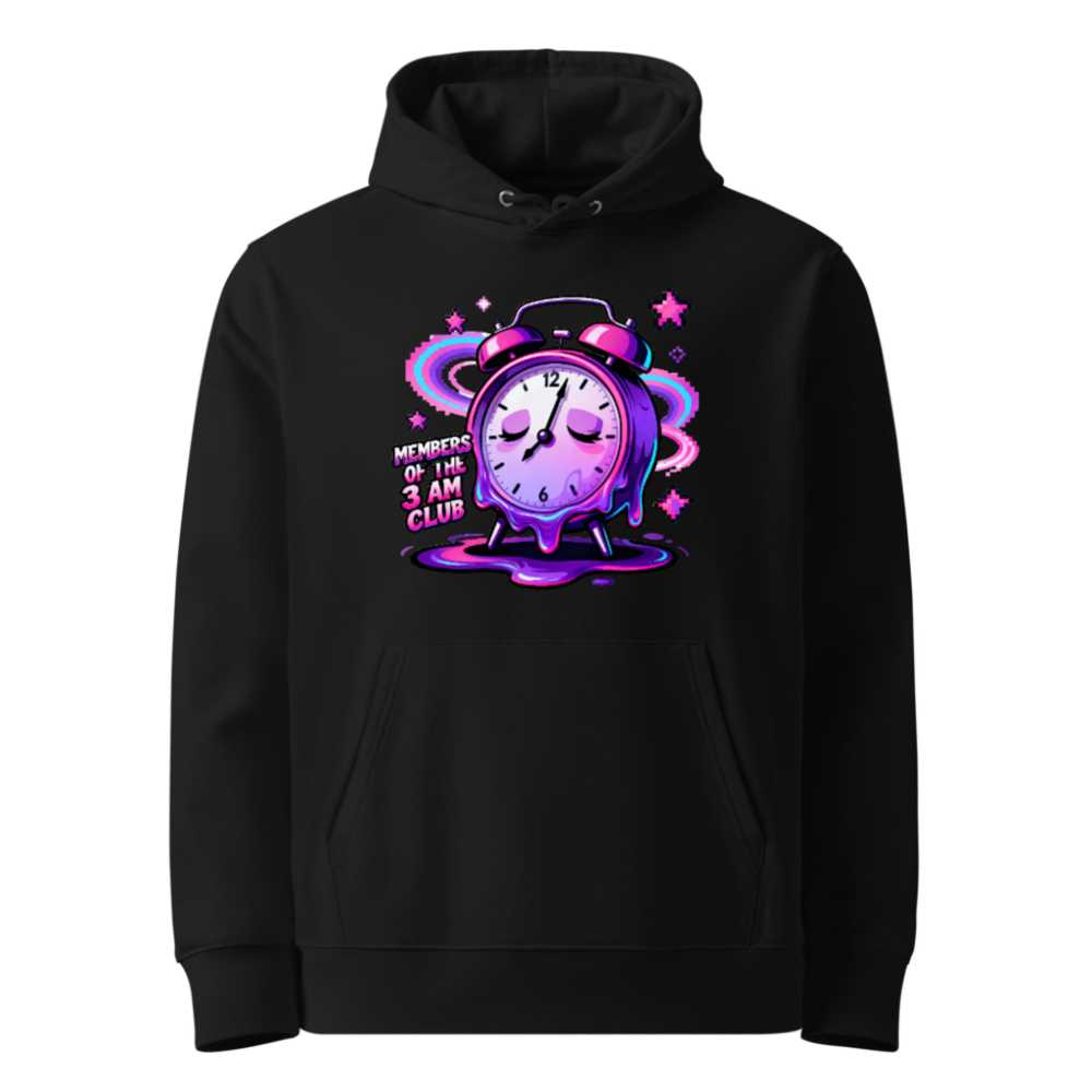 Members of the 3 AM Club Alarm Clock Hoodie - Unisex Eco-Friendly Sweatshirt